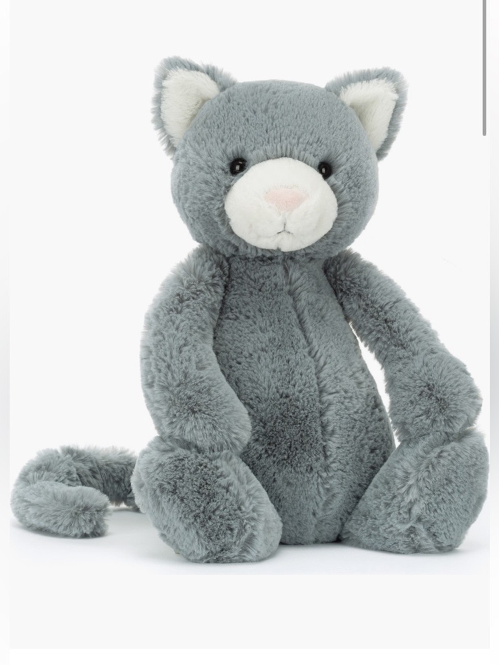 NWT Jellycat Bashful Kitten Gray Soft Fluffy Collectible - Picture 2 of 13